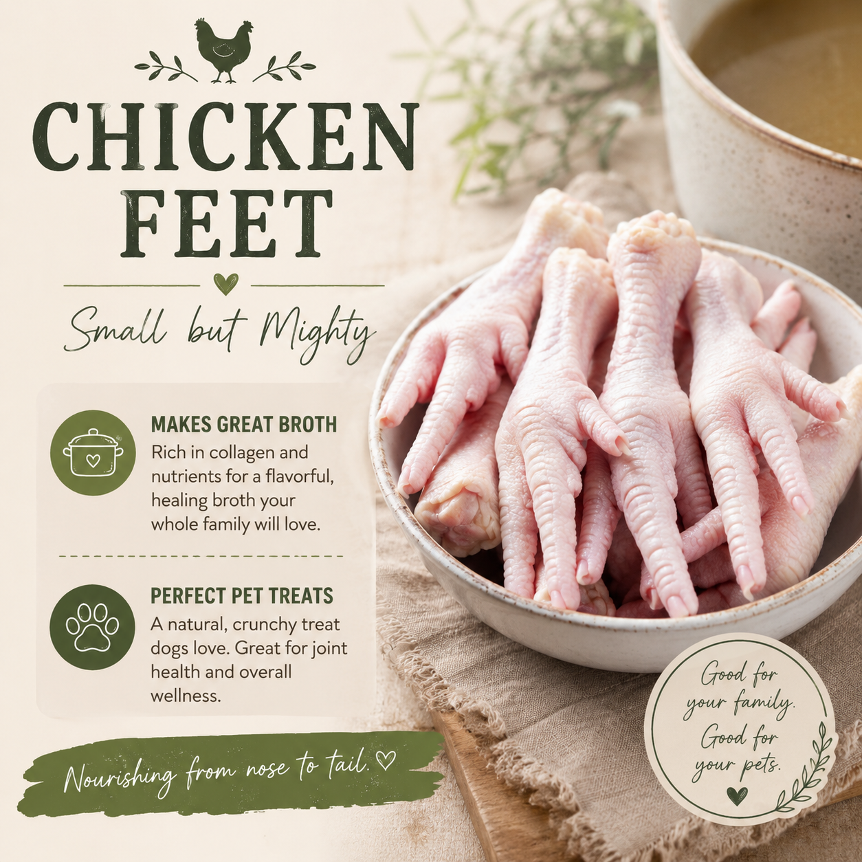 Chicken Feet — Perfect for Rich, Collagen-Packed Broth