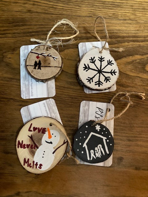 Hand Painted Wood Ornaments 