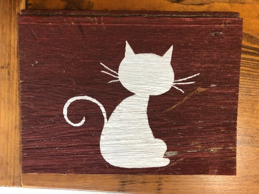 Barn Wood Sign - Cat