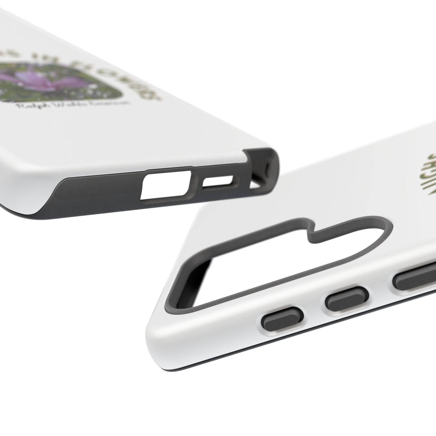 Floral Quote Phone Case - "The Earth Laughs in Flowers" - Tough & Stylish