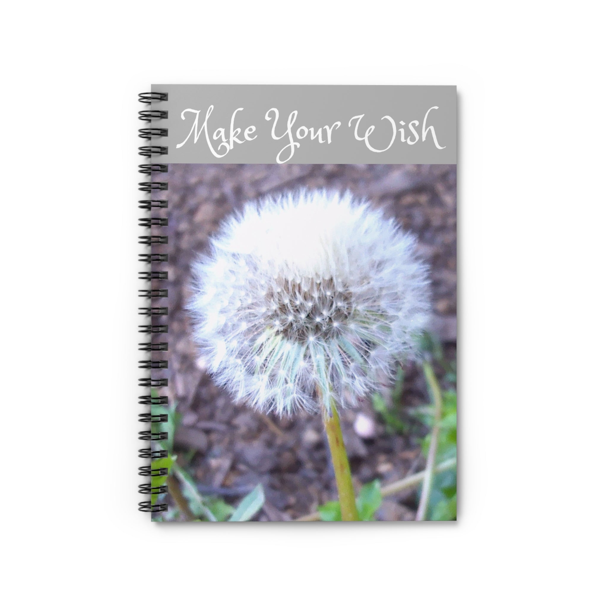 Spiral Notebook - Ruled Line - Make Your Wish - Dandelion