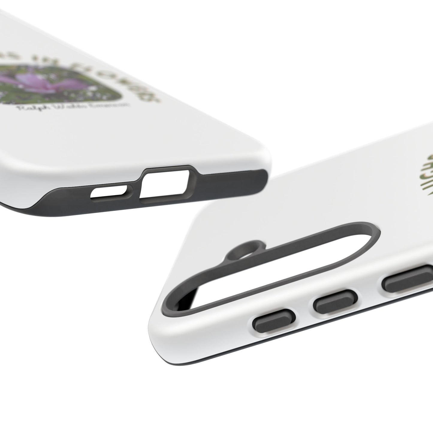 Floral Quote Phone Case - "The Earth Laughs in Flowers" - Tough & Stylish