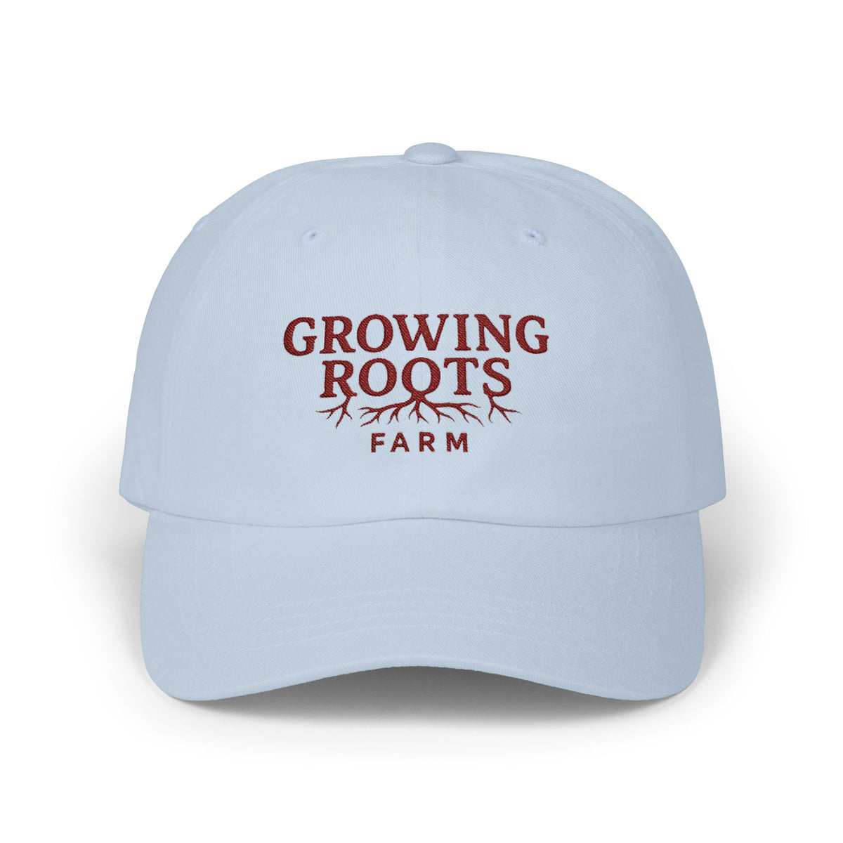 Growing Roots Farm Dad Cap - Embroidered 'Growing Roots' Farm Logo Hat