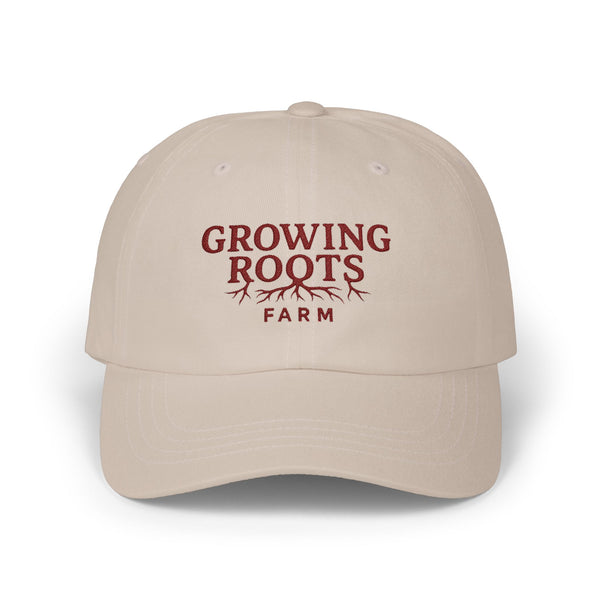 Growing Roots Farm Dad Cap - Embroidered 'Growing Roots' Farm Logo Hat
