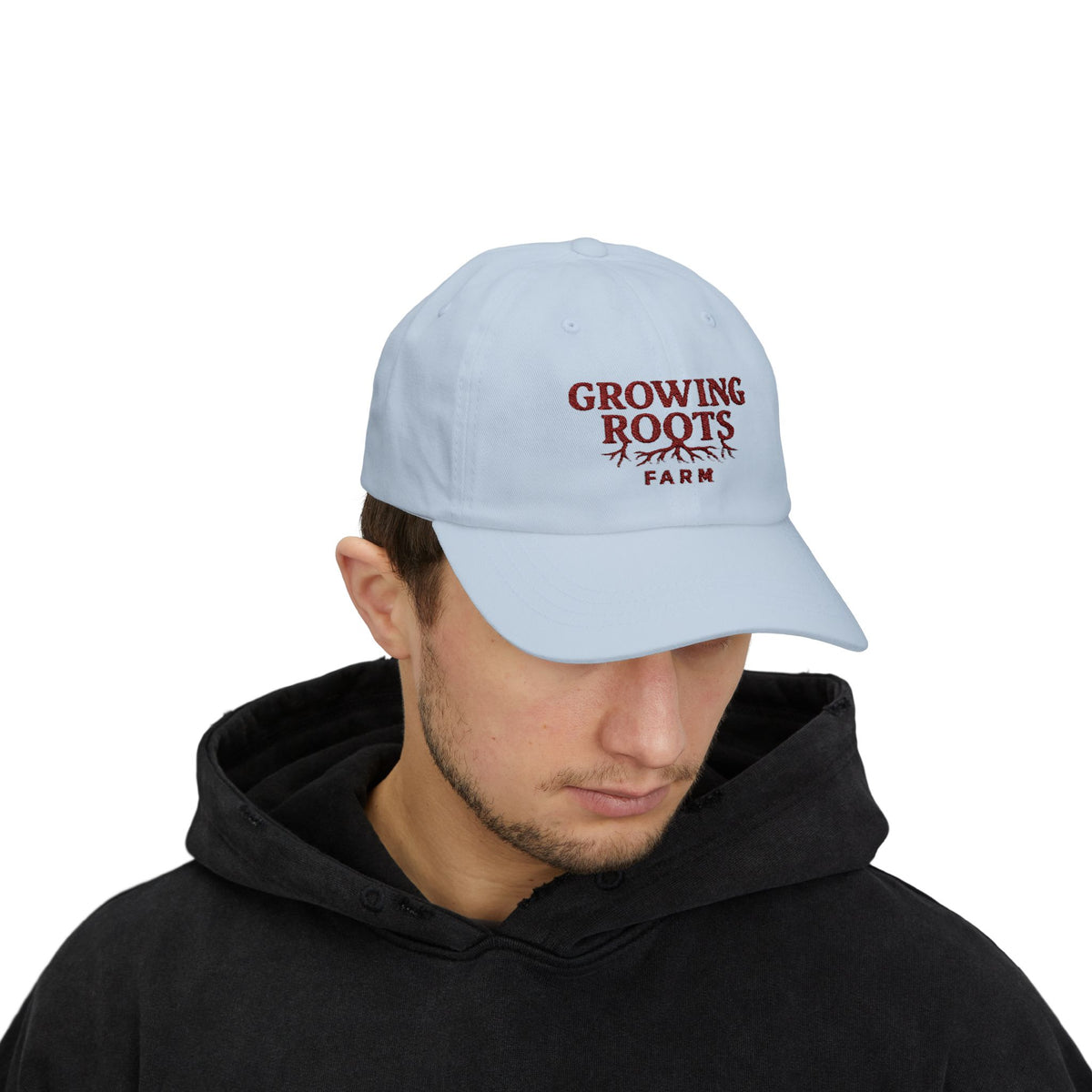 Growing Roots Farm Dad Cap - Embroidered 'Growing Roots' Farm Logo Hat