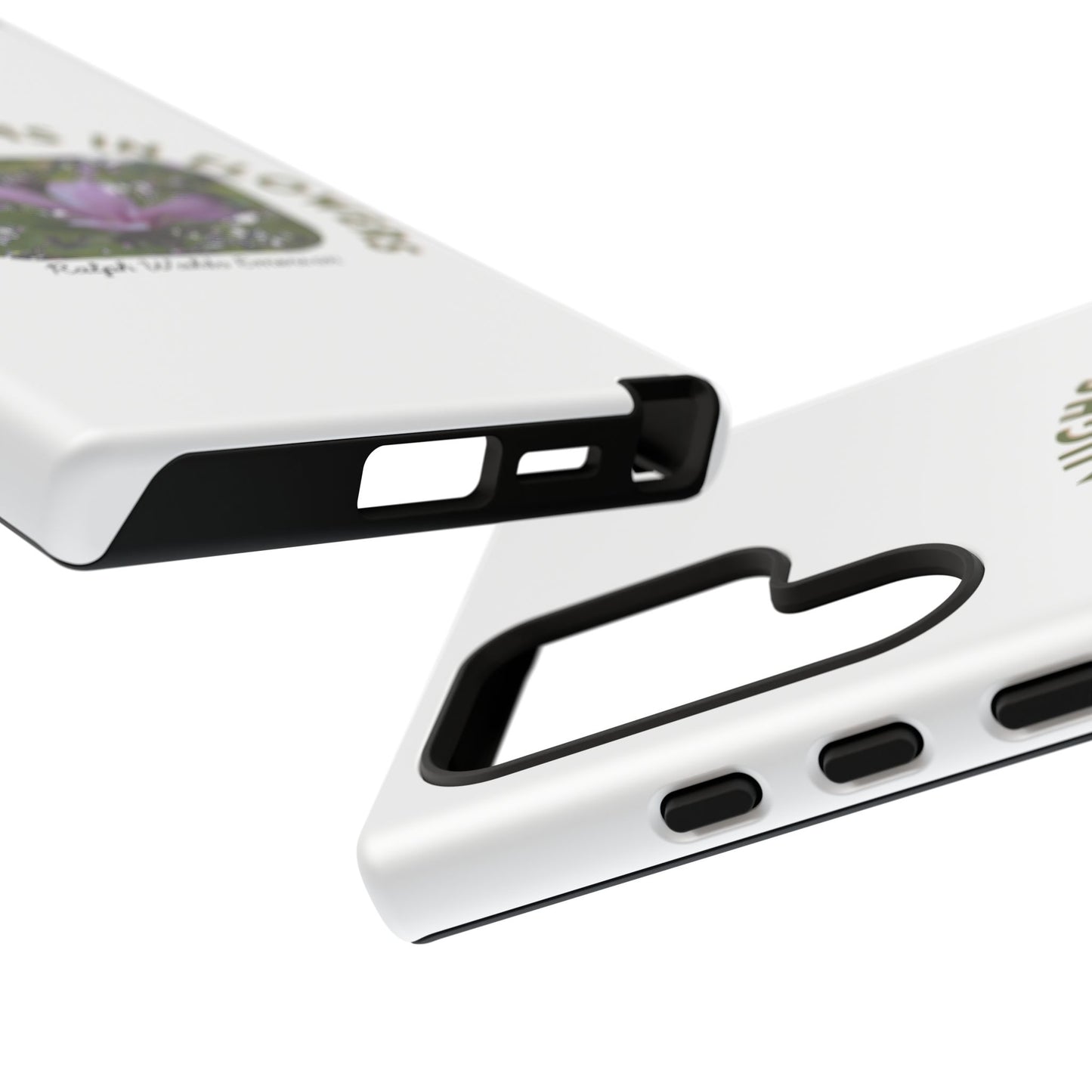 Floral Quote Phone Case - "The Earth Laughs in Flowers" - Tough & Stylish
