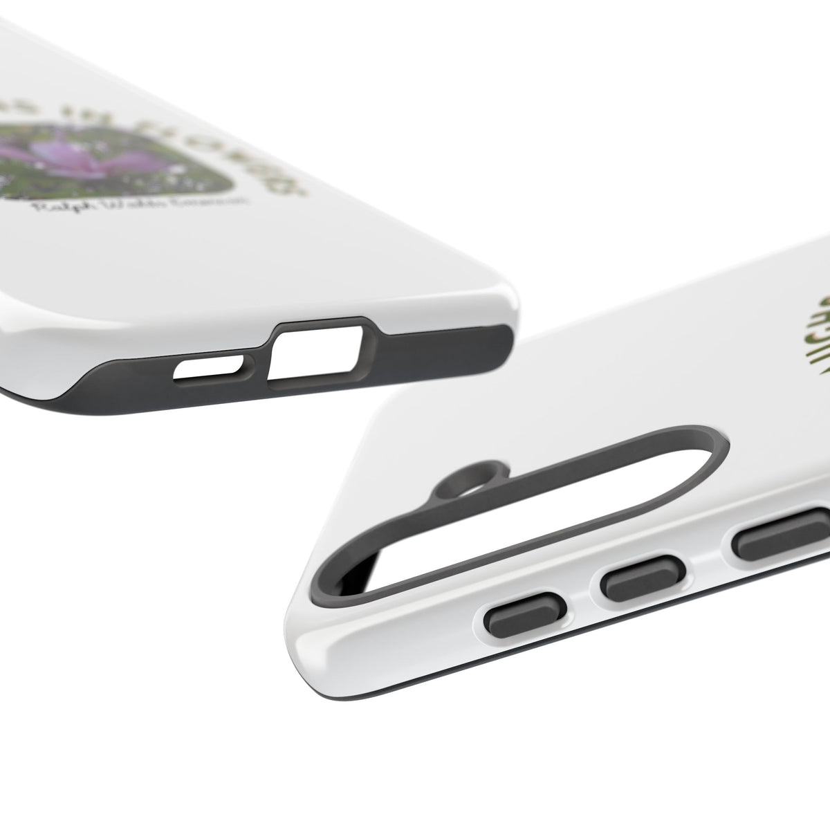 Floral Quote Phone Case - "The Earth Laughs in Flowers" - Tough & Stylish