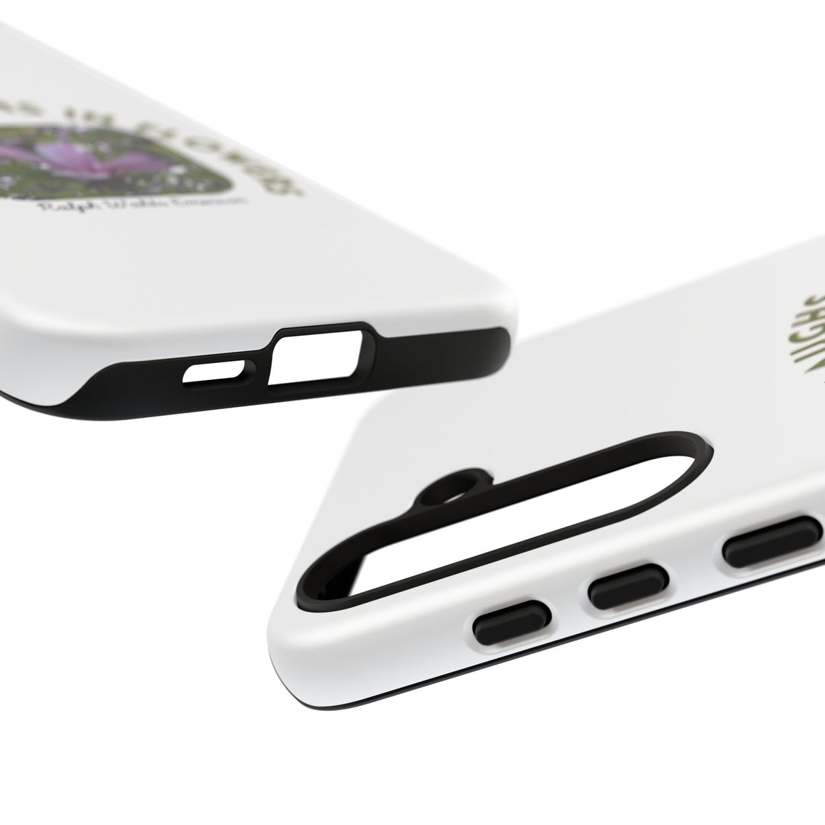 Floral Quote Phone Case - "The Earth Laughs in Flowers" - Tough & Stylish