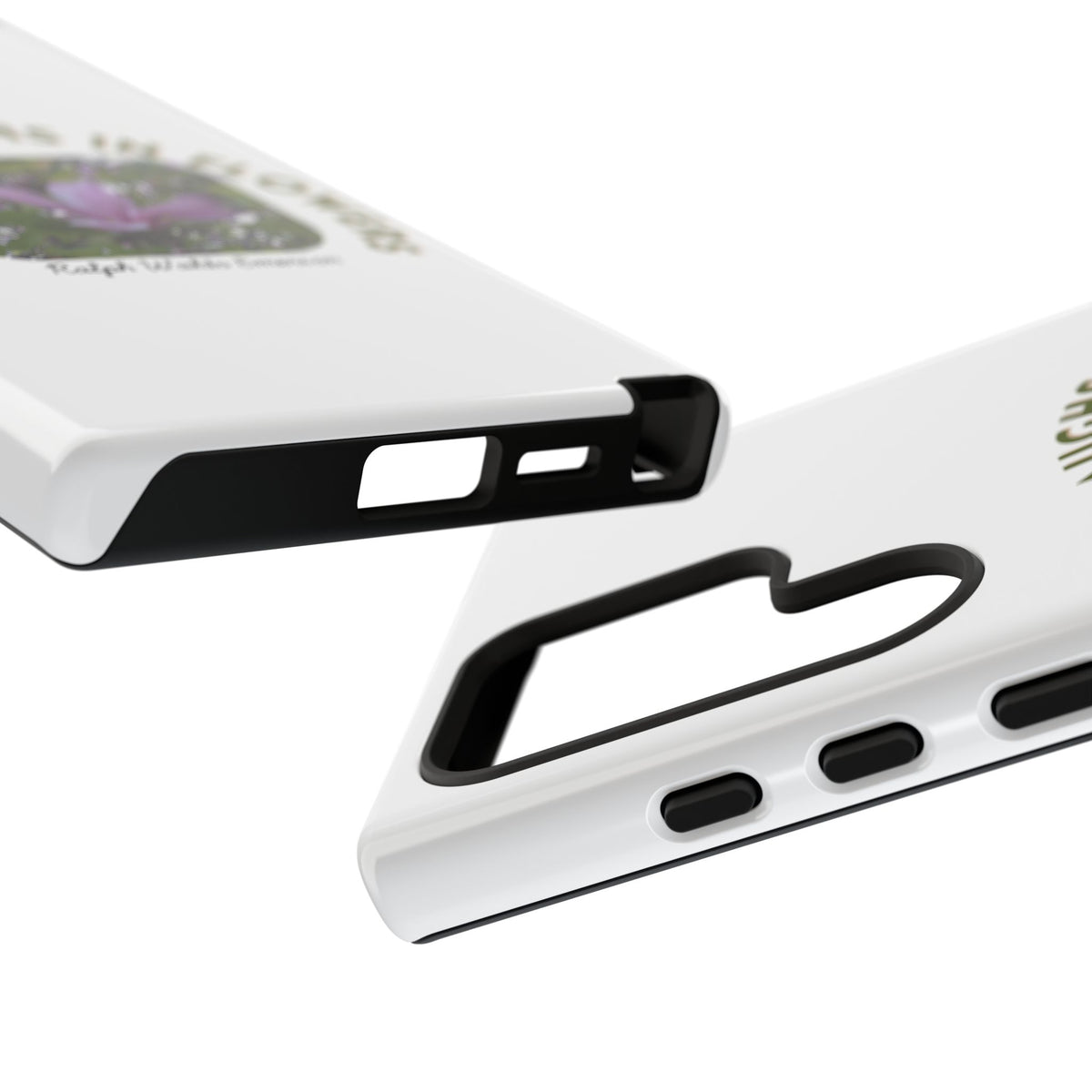Floral Quote Phone Case - "The Earth Laughs in Flowers" - Tough & Stylish