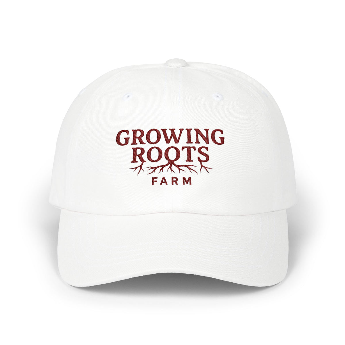 Growing Roots Farm Dad Cap - Embroidered 'Growing Roots' Farm Logo Hat
