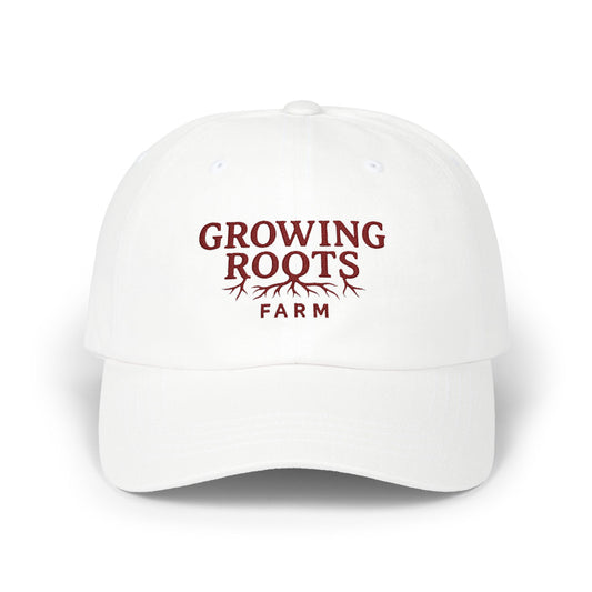 Growing Roots Farm Dad Cap - Embroidered 'Growing Roots' Farm Logo Hat