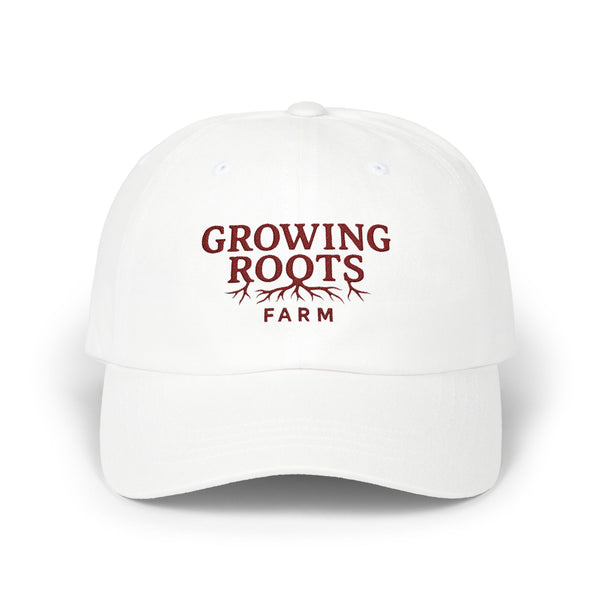 Growing Roots Farm Dad Cap - Embroidered 'Growing Roots' Farm Logo Hat