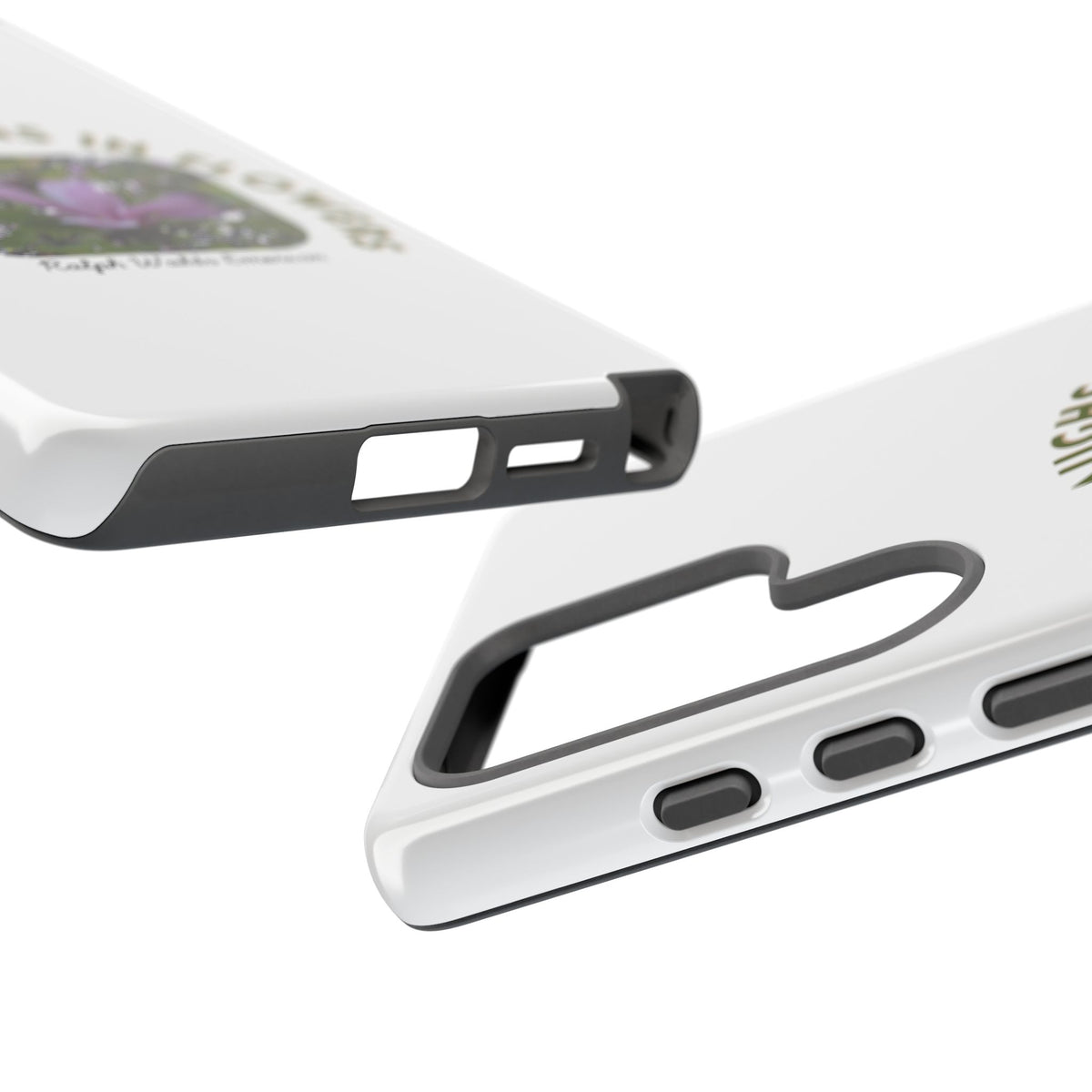 Floral Quote Phone Case - "The Earth Laughs in Flowers" - Tough & Stylish