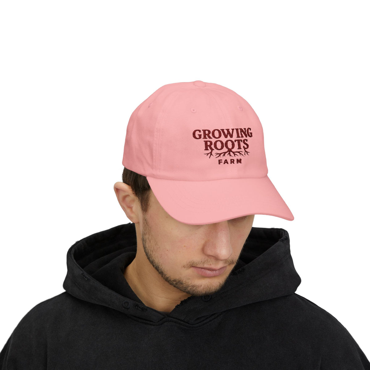 Growing Roots Farm Dad Cap - Embroidered 'Growing Roots' Farm Logo Hat