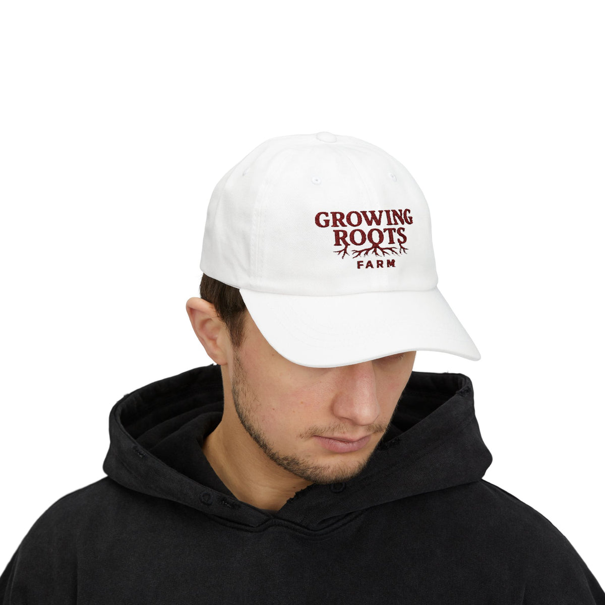 Growing Roots Farm Dad Cap - Embroidered 'Growing Roots' Farm Logo Hat
