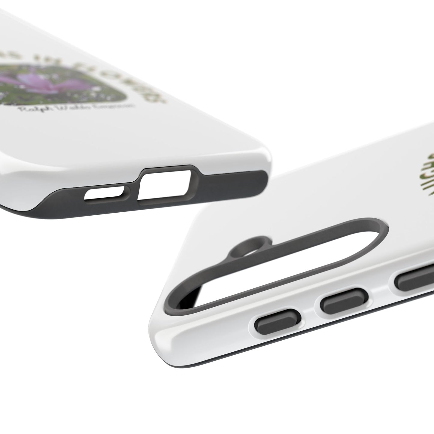 Floral Quote Phone Case - "The Earth Laughs in Flowers" - Tough & Stylish