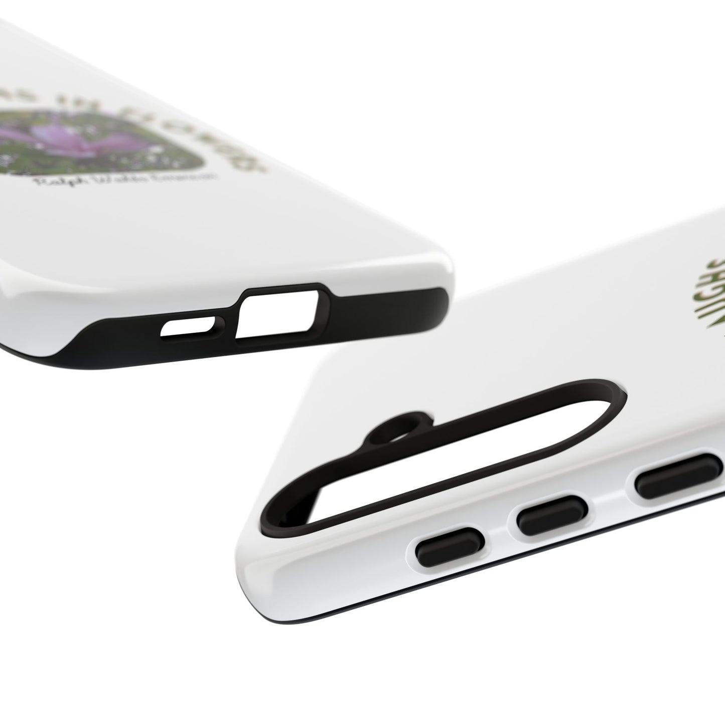 Floral Quote Phone Case - "The Earth Laughs in Flowers" - Tough & Stylish