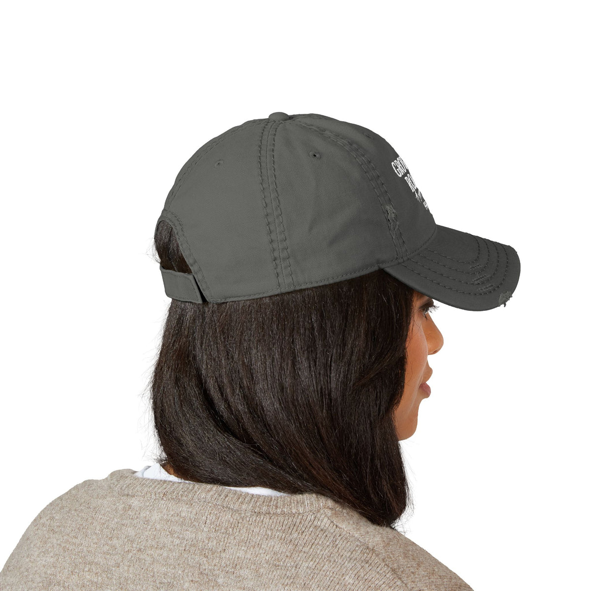 Growing Roots Farm Distressed Embroidered Dad Hat