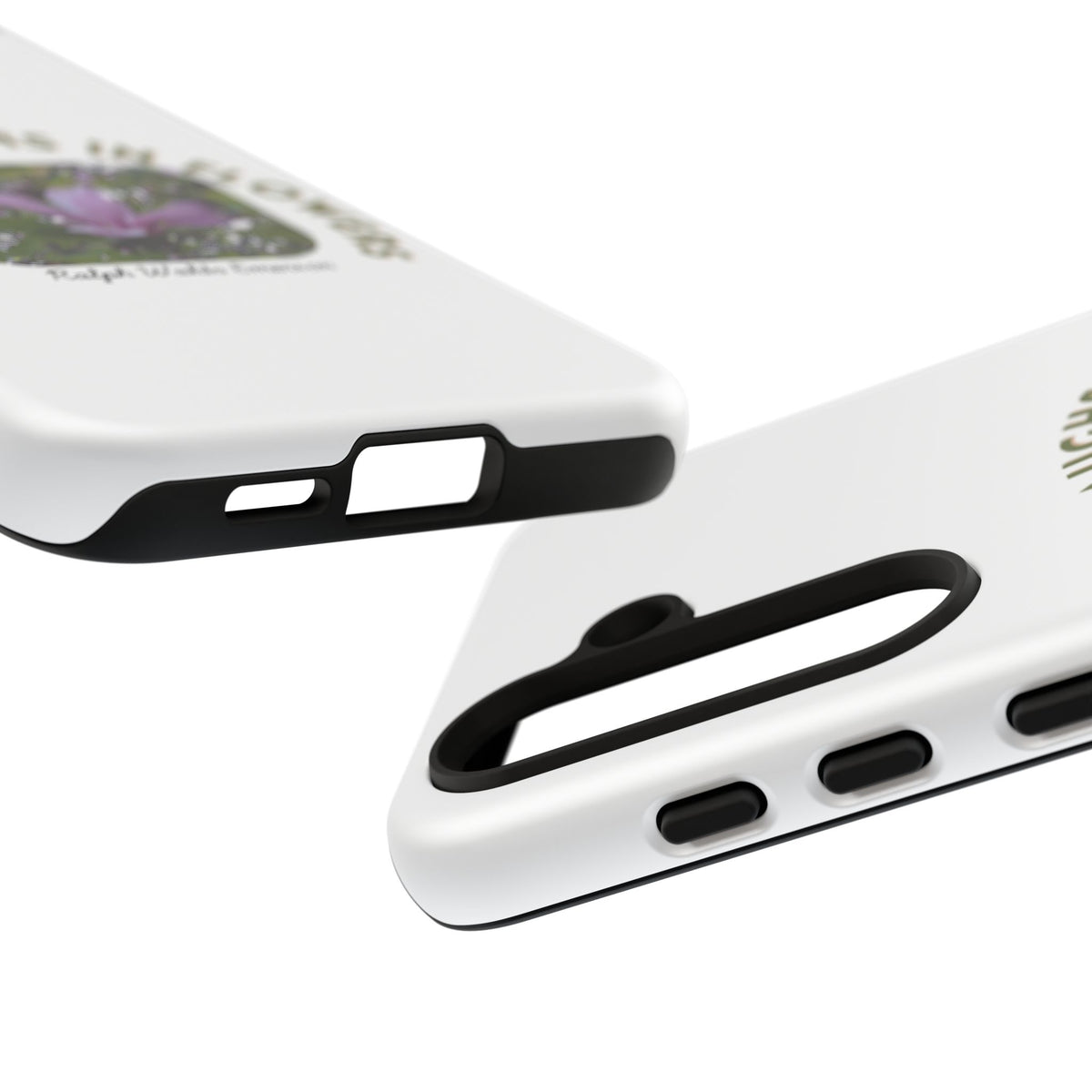 Floral Quote Phone Case - "The Earth Laughs in Flowers" - Tough & Stylish