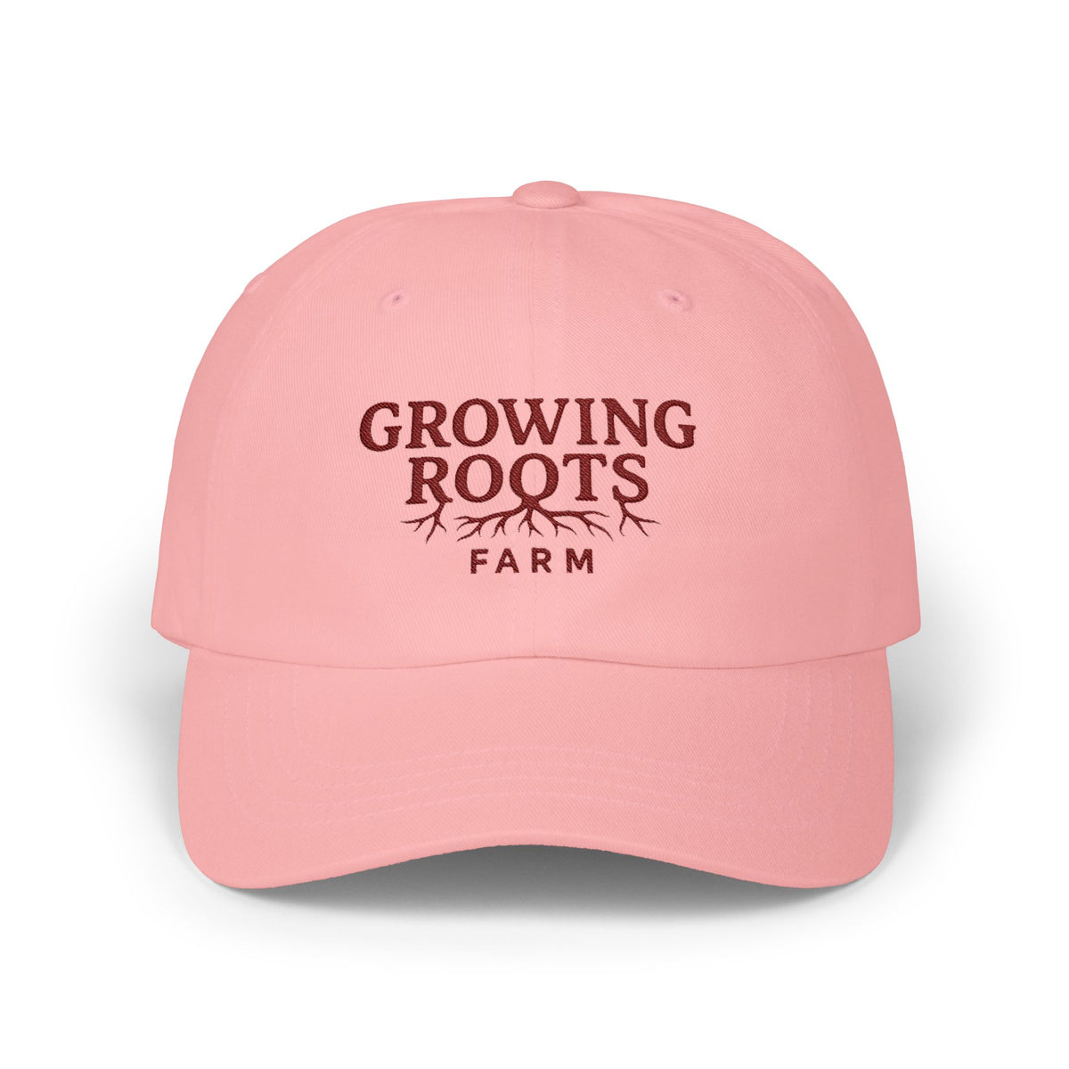 Growing Roots Farm Dad Cap - Embroidered 'Growing Roots' Farm Logo Hat