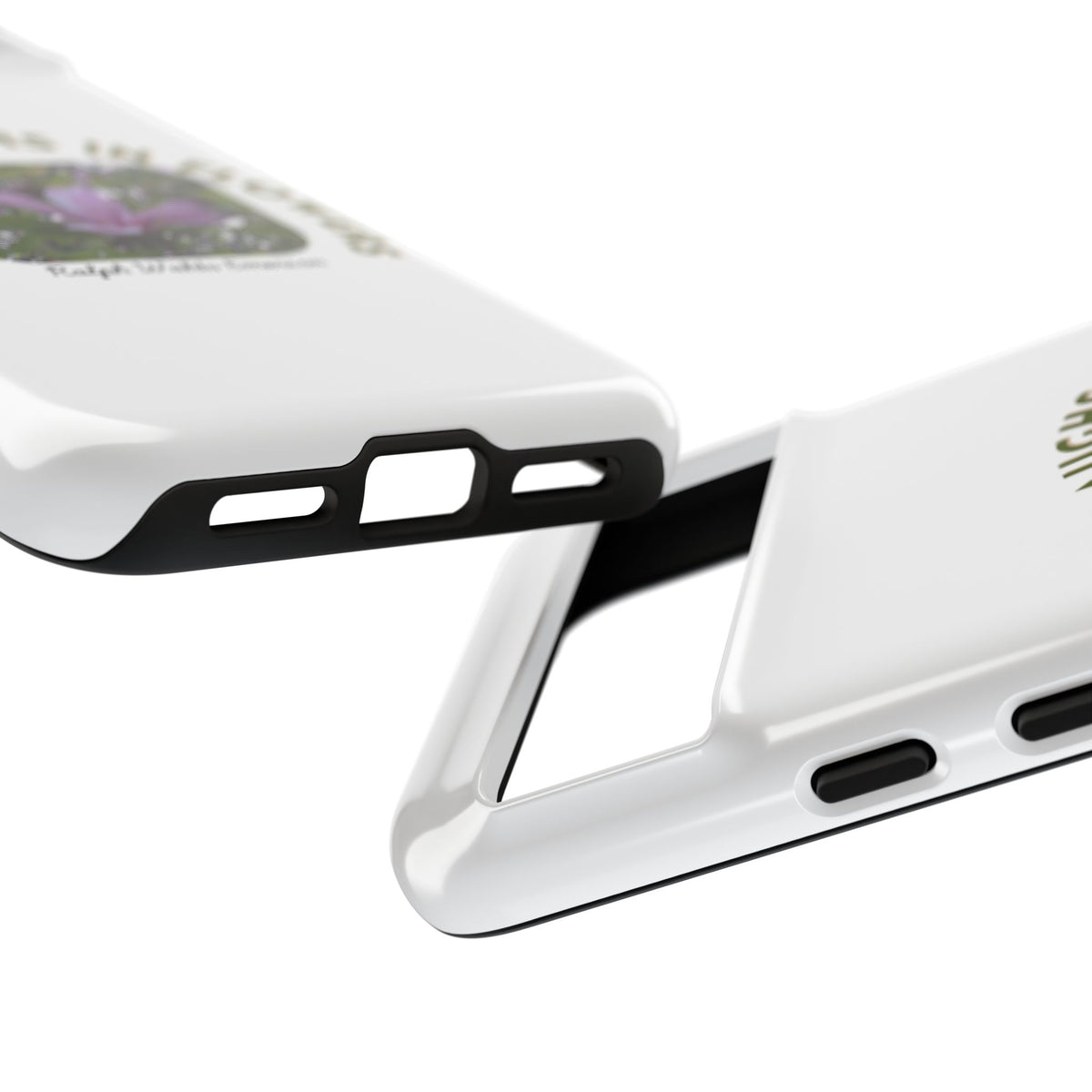 Floral Quote Phone Case - "The Earth Laughs in Flowers" - Tough & Stylish