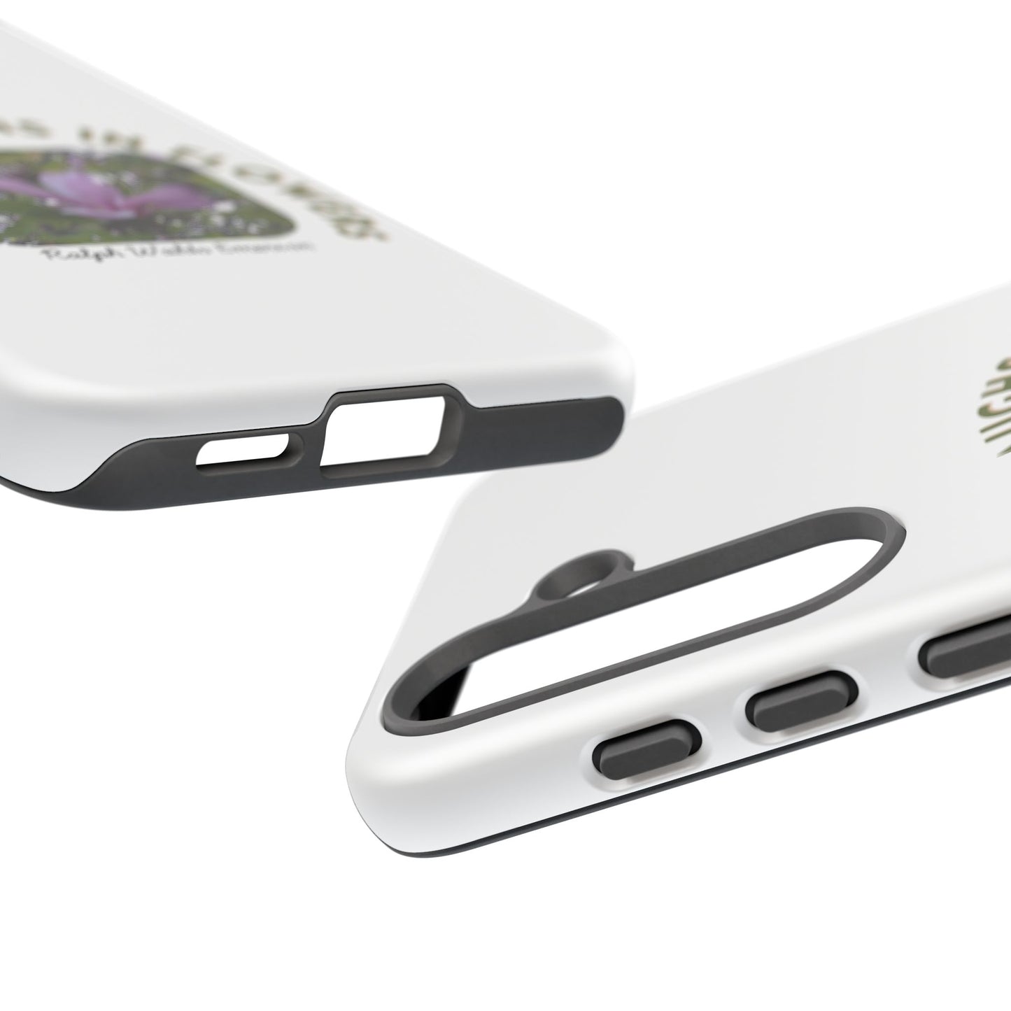 Floral Quote Phone Case - "The Earth Laughs in Flowers" - Tough & Stylish