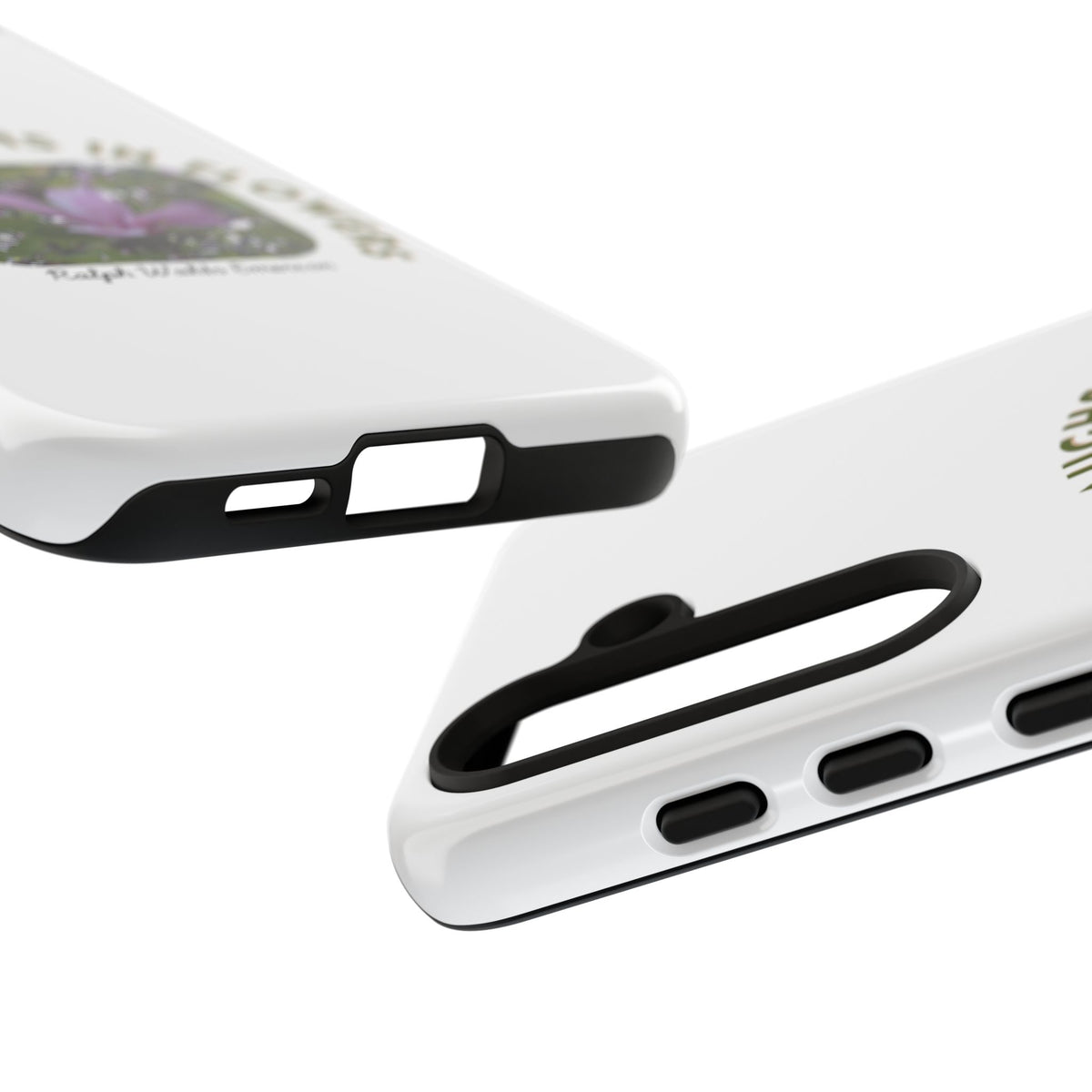 Floral Quote Phone Case - "The Earth Laughs in Flowers" - Tough & Stylish