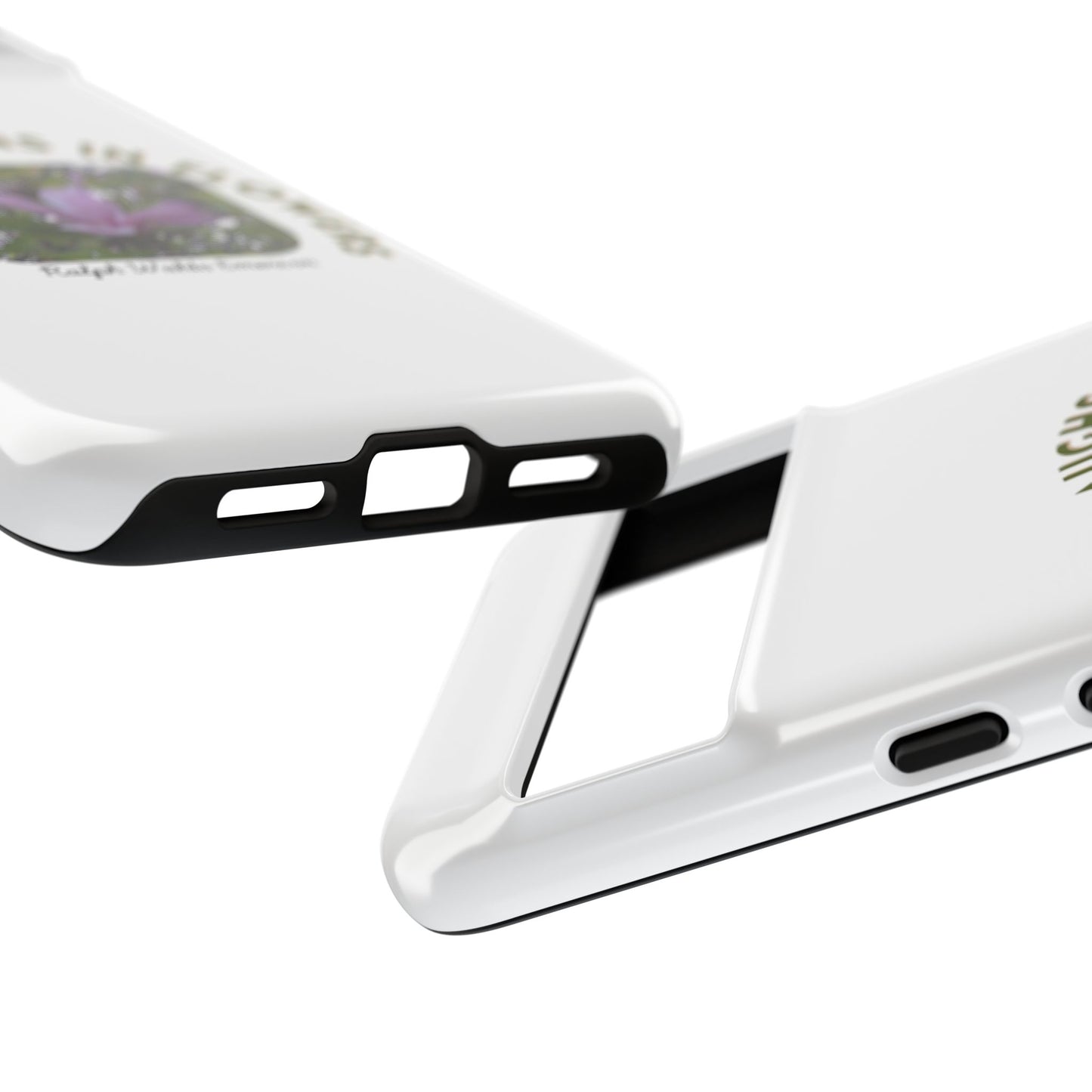 Floral Quote Phone Case - "The Earth Laughs in Flowers" - Tough & Stylish