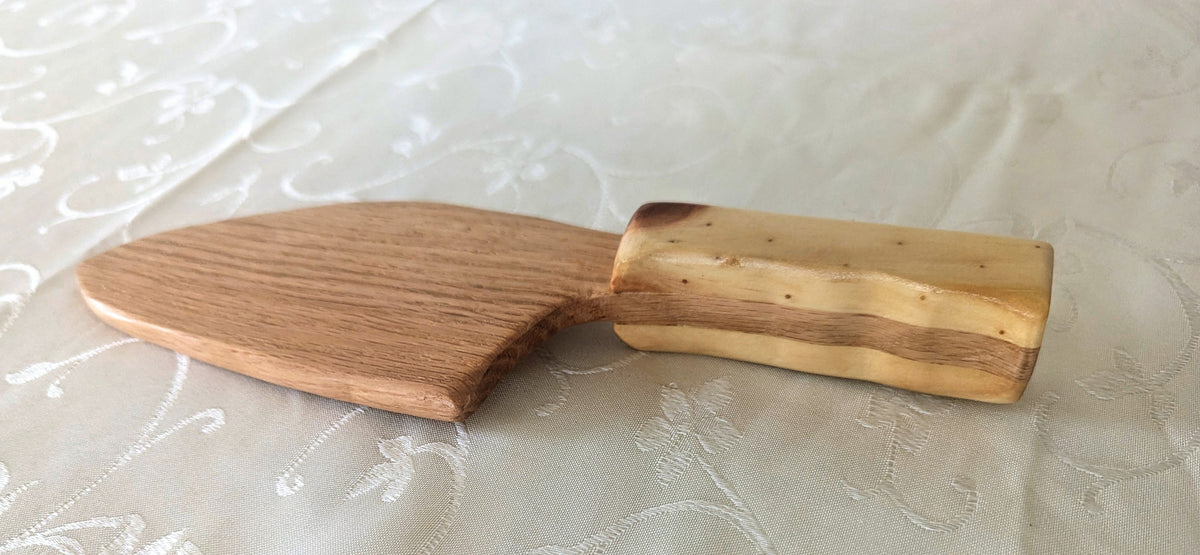 Handcrafted Wooden Toy Cleaver – Made from Reclaimed Pine & Oak
