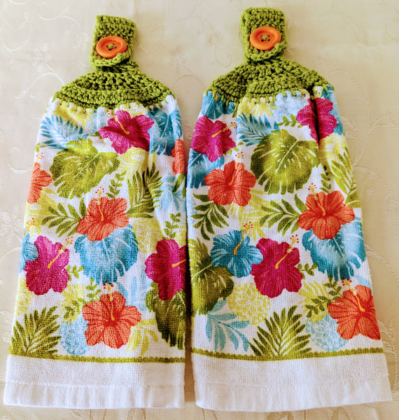 Hanging Towels - Flowers - Set of 2