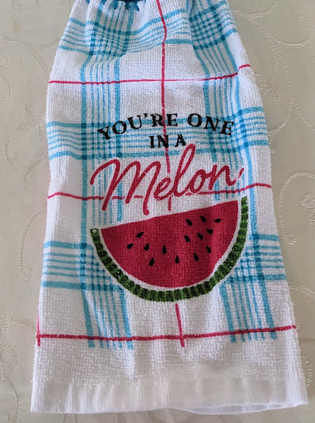 Hanging Towels - Watermelon - "One in a Melon" - Set of 2