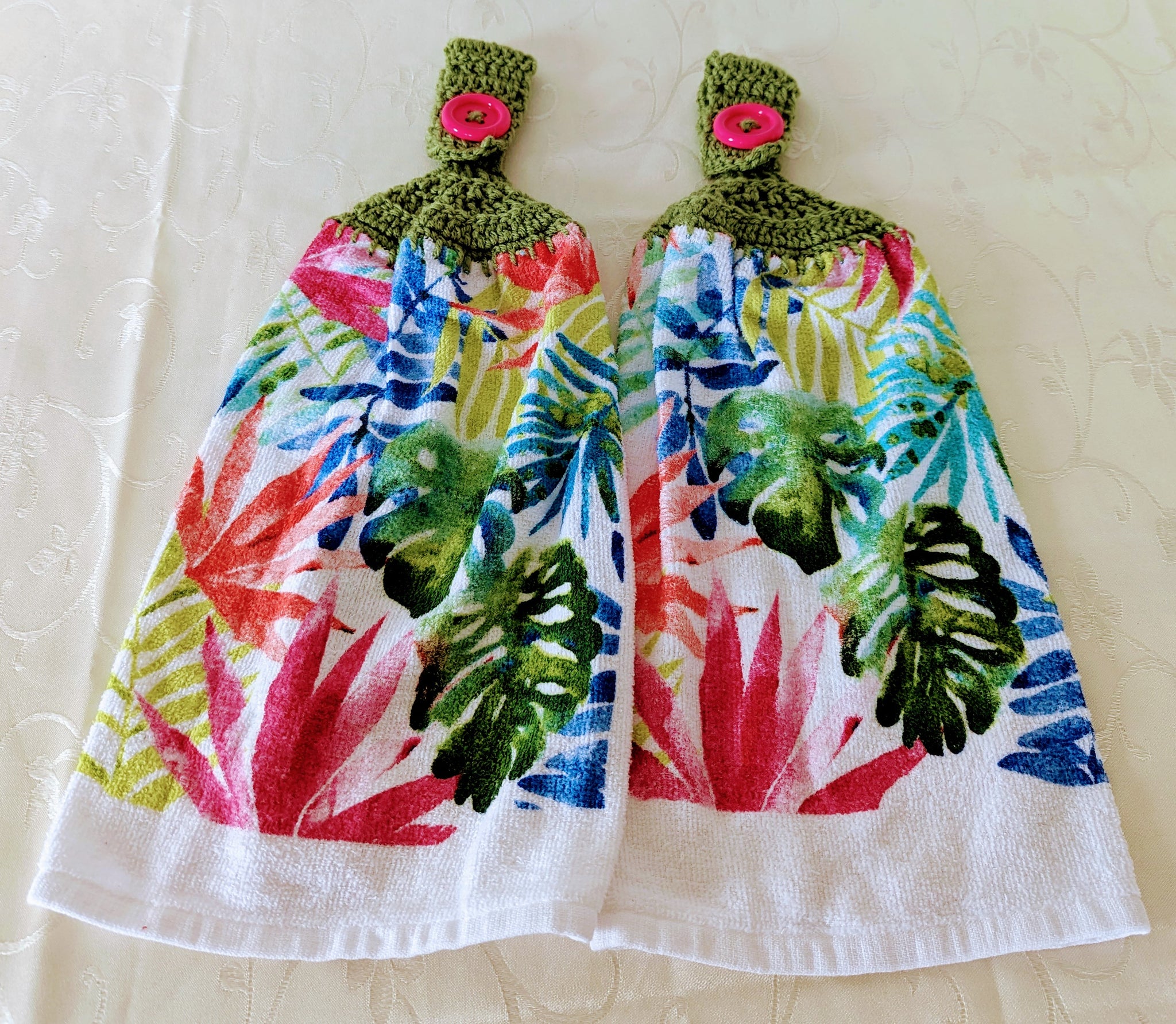 Hanging Towels - Flowers - Set of 2