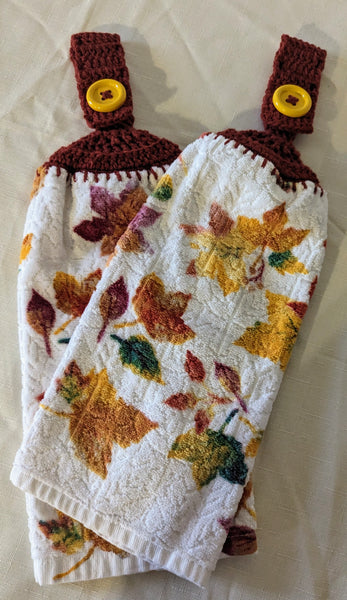 Fall Themed Hanging Towels - Leaves - Set of 2