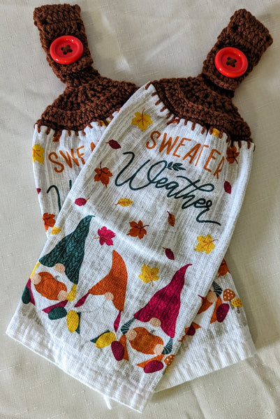 Hanging Towels - Gnomes - "Sweater Weather" - Set of 2