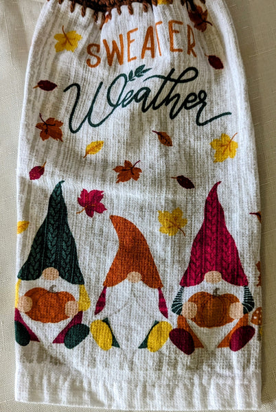 Hanging Towels - Gnomes - "Sweater Weather" - Set of 2