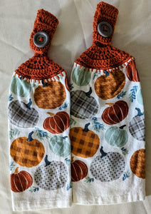 Hanging Towels - Pumpkins - Set of 2