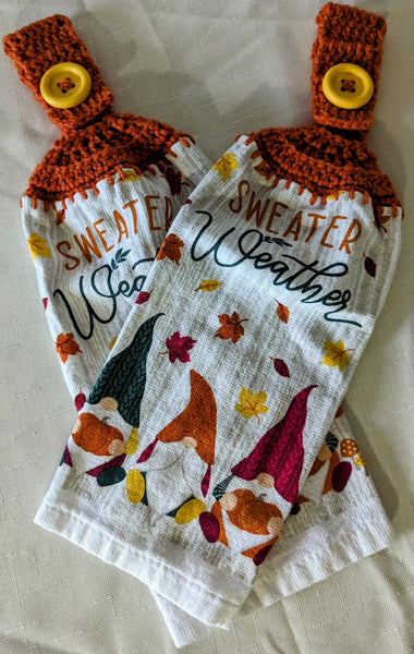 Hanging Towels - Gnomes - "Sweater Weather" - Set of 2