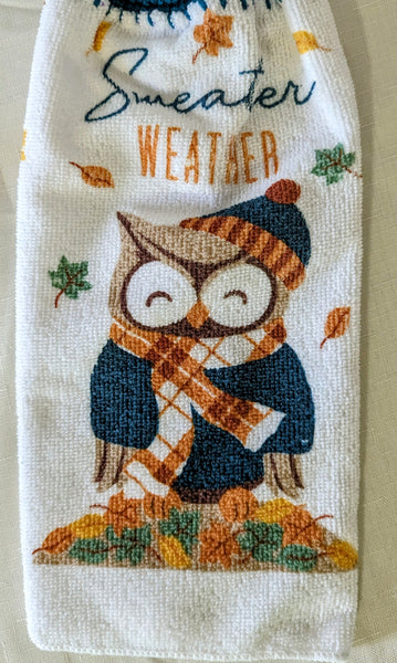 Hanging Towels - Owls - "Sweater Weather" - Set of 2