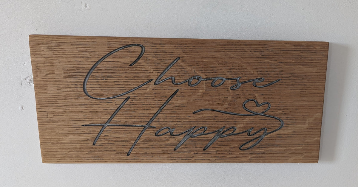 “Choose Happy” Wooden Sign