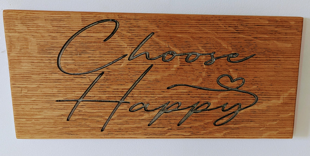 “Choose Happy” Wooden Sign