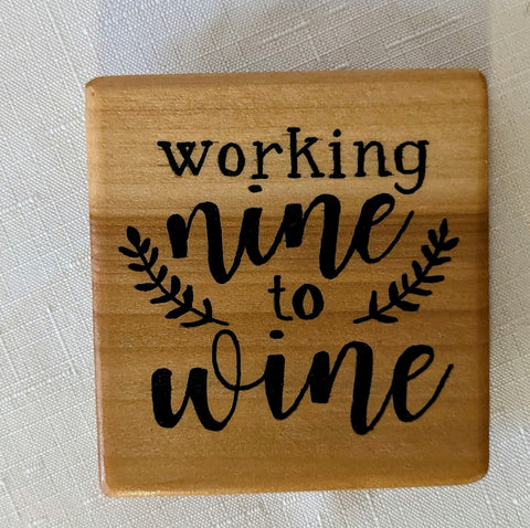 Large Wooden Magnets - Wine Theme - Buy One or Both and Save!