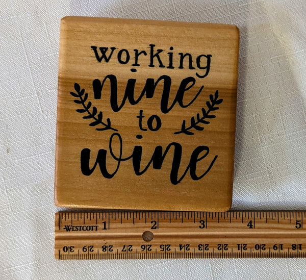 Large Wooden Magnets - Wine Theme - Buy One or Both and Save!