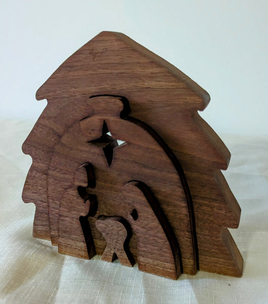 Wooden Nativity Scene