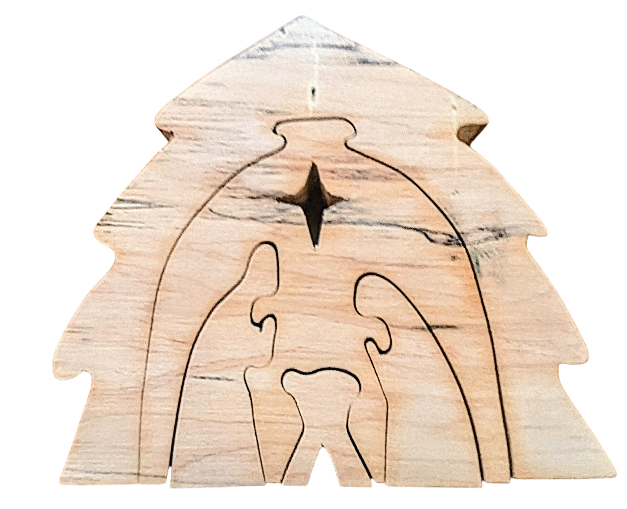 Wooden Nativity Scene