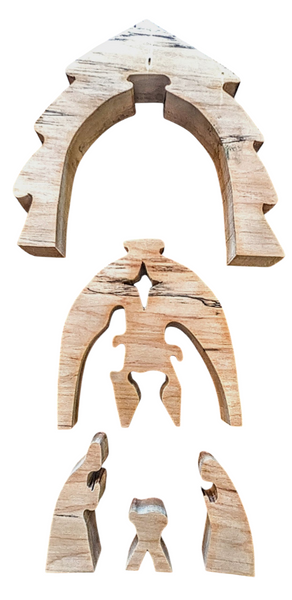 Wooden Nativity Scene