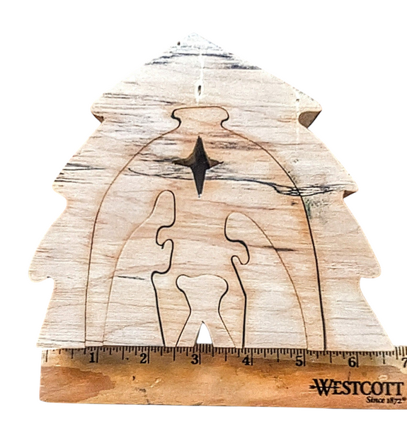 Wooden Nativity Scene