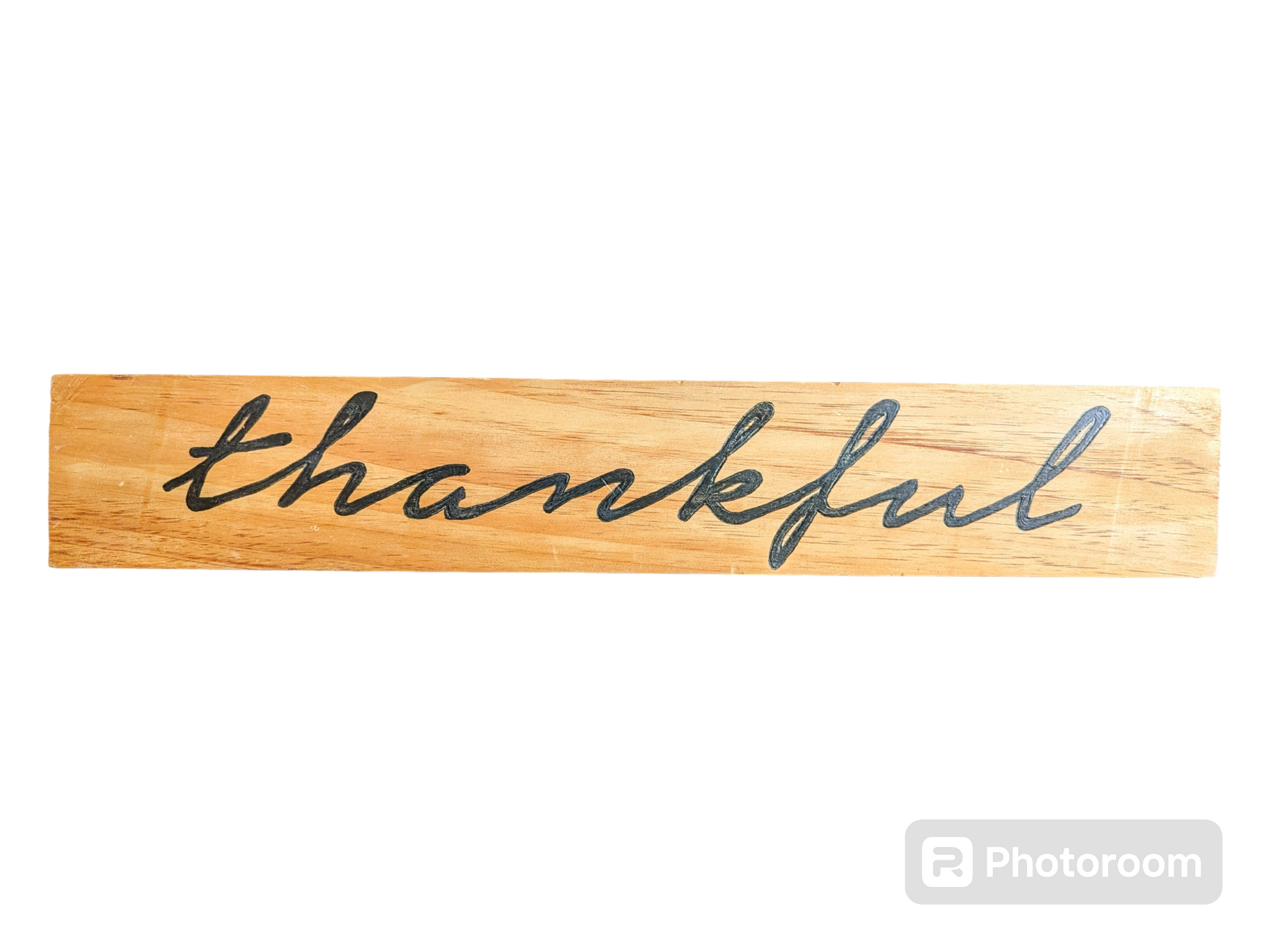 Hand Painted Sign - "Thankful" in Script