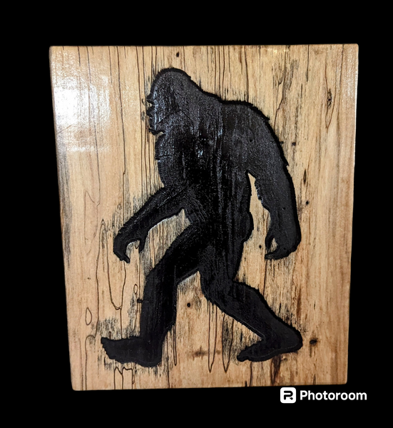 Wooden Sign - Sasquatch - Big Foot - Spalted Maple