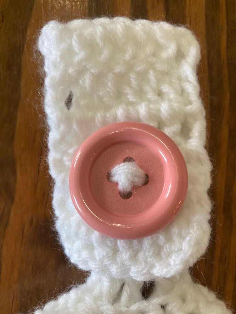 Hand Crocheted Hanging Towels - Watermelon - "One in a Melon" - Set of 2 - Two Shades of Pink Buttons