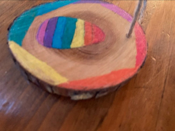 Hand Painted Wooden Ornament - Egg